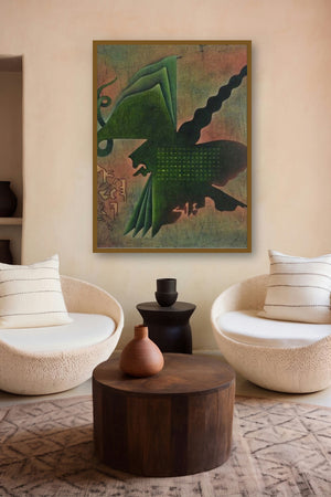 Butterfly Abstract by artist Santosh More displayed in a Indian Art gallery