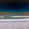 Seascape Digital Painting digital art titled 'By The Polar Beach', 14x19 inches, by artist Sumit Mehndiratta on canvas