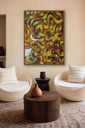 Byomkesh 1 (Shiva's Cosmic Flow) by artist Susmita Mandal displayed in a Boutique gallery