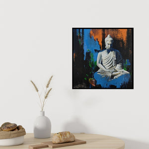 In-situ view of Ravindra Mahale's 'Calmness' painting in a room