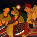 Religious printmaking titled 'Carnival', 20x35 inches, by artist Madhav Joshi on Paper