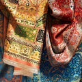 Carpet Series 1' still-life mixed-media drawing by artist Shashikant Dhotre, 40x60 inch, on paper