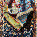 Carpet Series 2' still-life mixed-media drawing by artist Shashikant Dhotre, 40x30 inch, on paper
