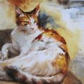 Animals oil painting titled 'Cat 1', 12x17 inches, by artist Vijay Jadhav on Canvas