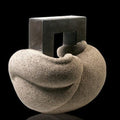 Animals sculpture titled 'Cat 17', 20x17x13 inches, by artist Prashant Bangal on Basalt Stone