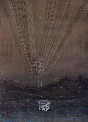 contemporary watercolor painting titled 'Catch Me If You Can', 29x21 inches, by artist Balaji Ponna on Acid Free Paper