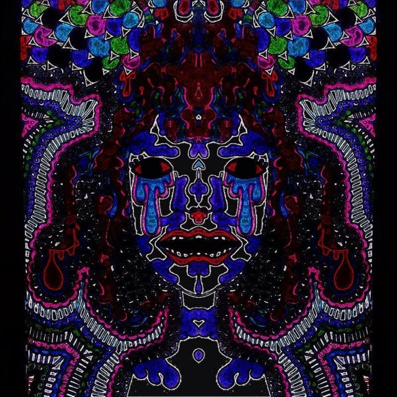 Abstract Digital Drawing digital art titled 'Cellophane Mind', 11x11 inches, by artist Shantanu Tilak on canvas