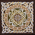 Lifestyle acrylic painting titled 'Celtic Rope Mandala big', 36x36 inches, by artist Manju Lamba on Celtic Rope