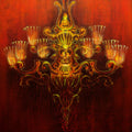 Still-life acrylic painting titled 'Chandelier 4', 68x44 inch, by artist Vishal Joshi on Canvas