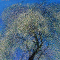 'Chandigarh Summers Sacred Garlic Pear' nature oil painting by artist Pardeep Singh, 20x20 inch, on canvas