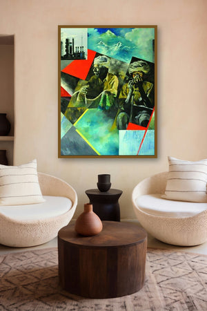 Change (Contrasting Realities) by artist Ajit Deswandikar displayed in a Contemporary gallery