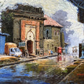 Chatrapati Sambhaji Maharaj Temple' religious acrylic painting by artist Amol Dubhele, 18x24 inch, on canvas