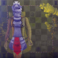 Figurative acrylic painting titled 'Chess King', 60x60 inches, by artist Satyajeet Shinde on Canvas