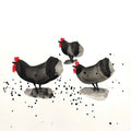 Chicken 2' animals ink drawing by artist Ashok Hinge, 8x12 inch, on paper