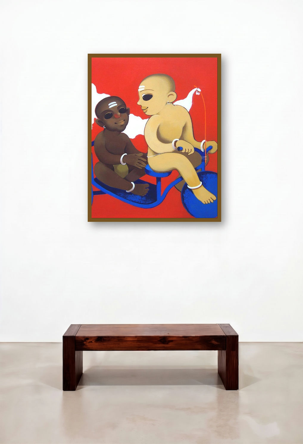 Childhood by artist Prakash Pore displayed in a Coastal Reception Area