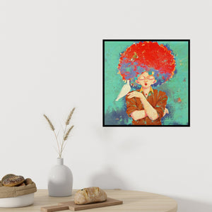 In-situ view of Shiv Kumar Soni's 'Childhood Passion 32 (Untitled)' painting in a room