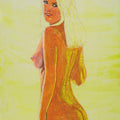 Nude dry pastel painting titled 'Christine 1', 18x14 inches, by artist SIMON MASON on Board