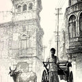 City Of Kolkata 1' cityscape mixed-media drawing by artist Amit Bhar, 22x15 inch, on paper