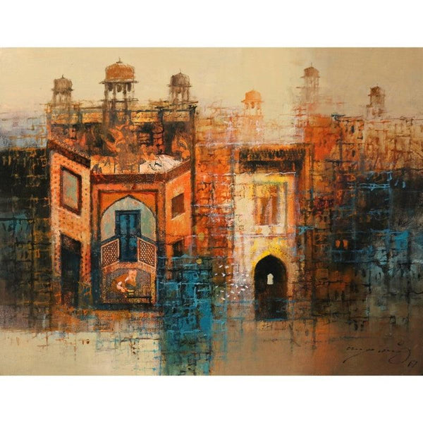 Cityscape Painting Painting by Aq Arif | ArtZolo.com