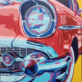 Classic Car Chevy Belair 1957' transportation acrylic painting by artist Sonaly Gandhi, 36x48 inch, on canvas