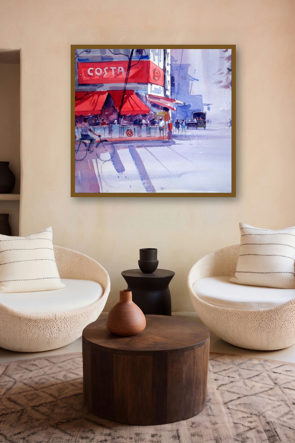 Coffee Time by artist Ravee Songirkar displayed in a Boutique gallery