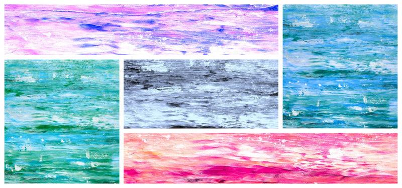 Abstract acrylic painting titled 'Collage 2', 30x30 inches, by artist Manju Lamba on Canvas