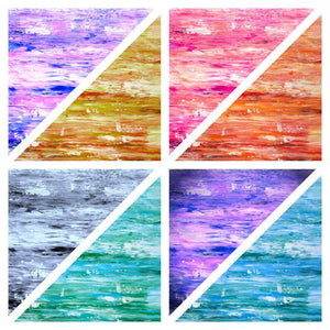 Collage 6 (Symphony in Blue) by Manju Lamba, Original Acrylic Abstract Painting on Canvas, Medium Square Wall Art