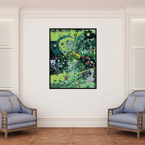 In-situ view of Asif Sharief Shaikh's 'Colors Of Life 152' painting in a room