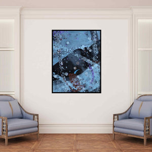 In-situ view of Asif Sharief Shaikh's 'Colors Of Life 154 (Celestial Symphony)' painting in a room