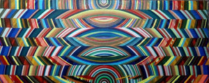 Colour Phases (Kaleidoscopic Dreams**) by Ghanshyam Gupta, Original Acrylic Meditation Painting on Canvas, Medium Horizontal Wall Art