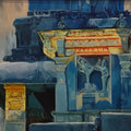Religious acrylic painting titled 'Colour Shades Of kailas Temple', 30x36 inches, by artist Sheetal Bawkar on Canvas