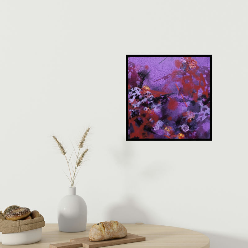 In-situ view of Asif Sharief Shaikh's 'Colours Of Life 132' painting in a room