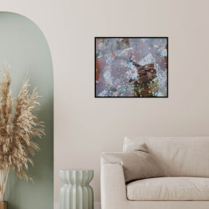 In-situ view of Asif Sharief Shaikh's 'Colours Of Life 157 (Textured Abstraction)' painting in a room