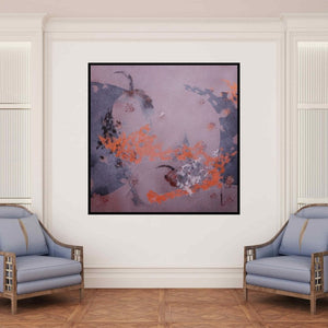 In-situ view of Asif Sharief Shaikh's 'Colours Of Life 3 (Emergent Forms)' painting in a room