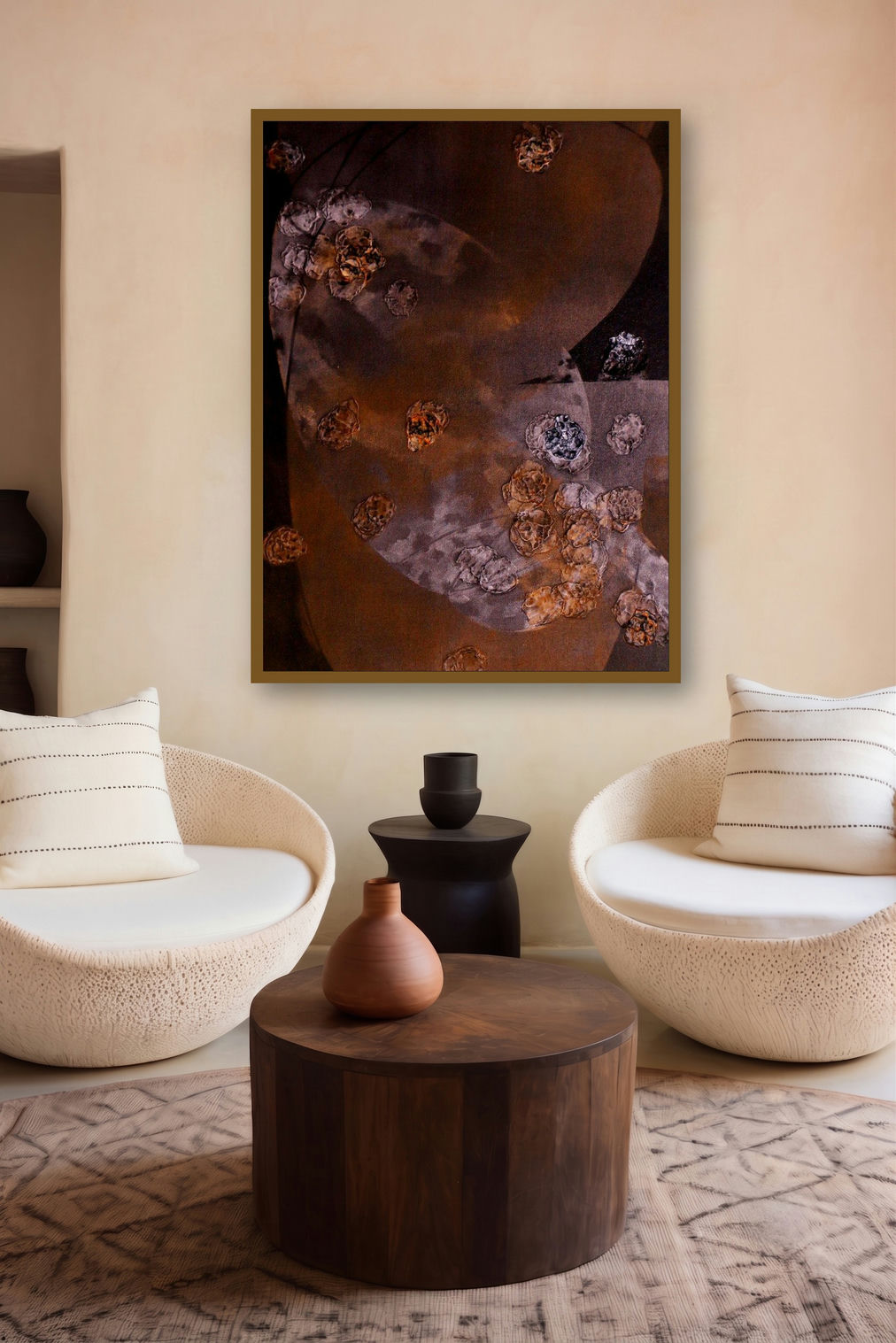 Colours Of Life 1 (Emergence) by artist Asif Sharief Shaikh displayed in a Contemporary gallery