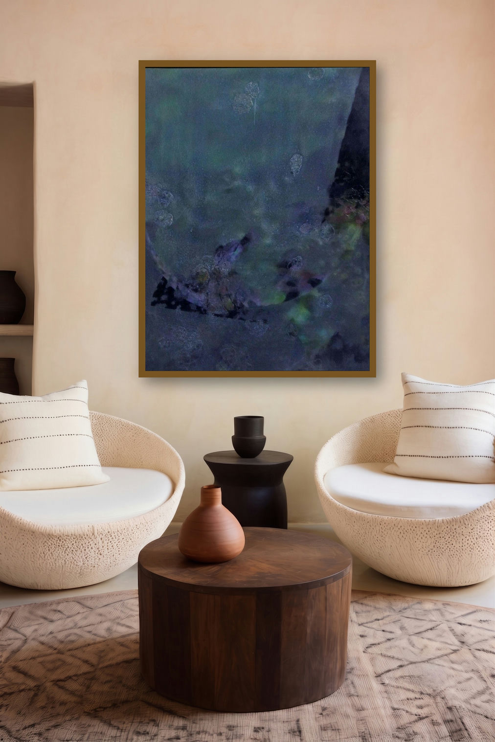 Colours Of Life 8 (Submerged Depths) by artist Asif Sharief Shaikh displayed in a Contemporary Exhibition gallery