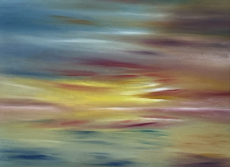 Colours Of Sky 1' landscape oil painting by artist Umesh Pandey, 16x22 inch, on canvas