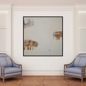 In-situ view of Anand More's 'Comb 4' painting in a room