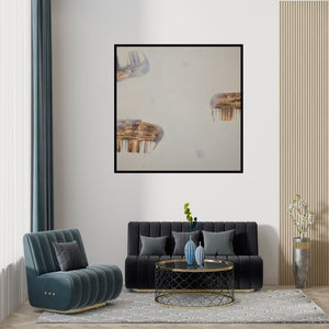 Preview of 'Comb 4' Painting by Anand More shown on a wall in a furnished room.