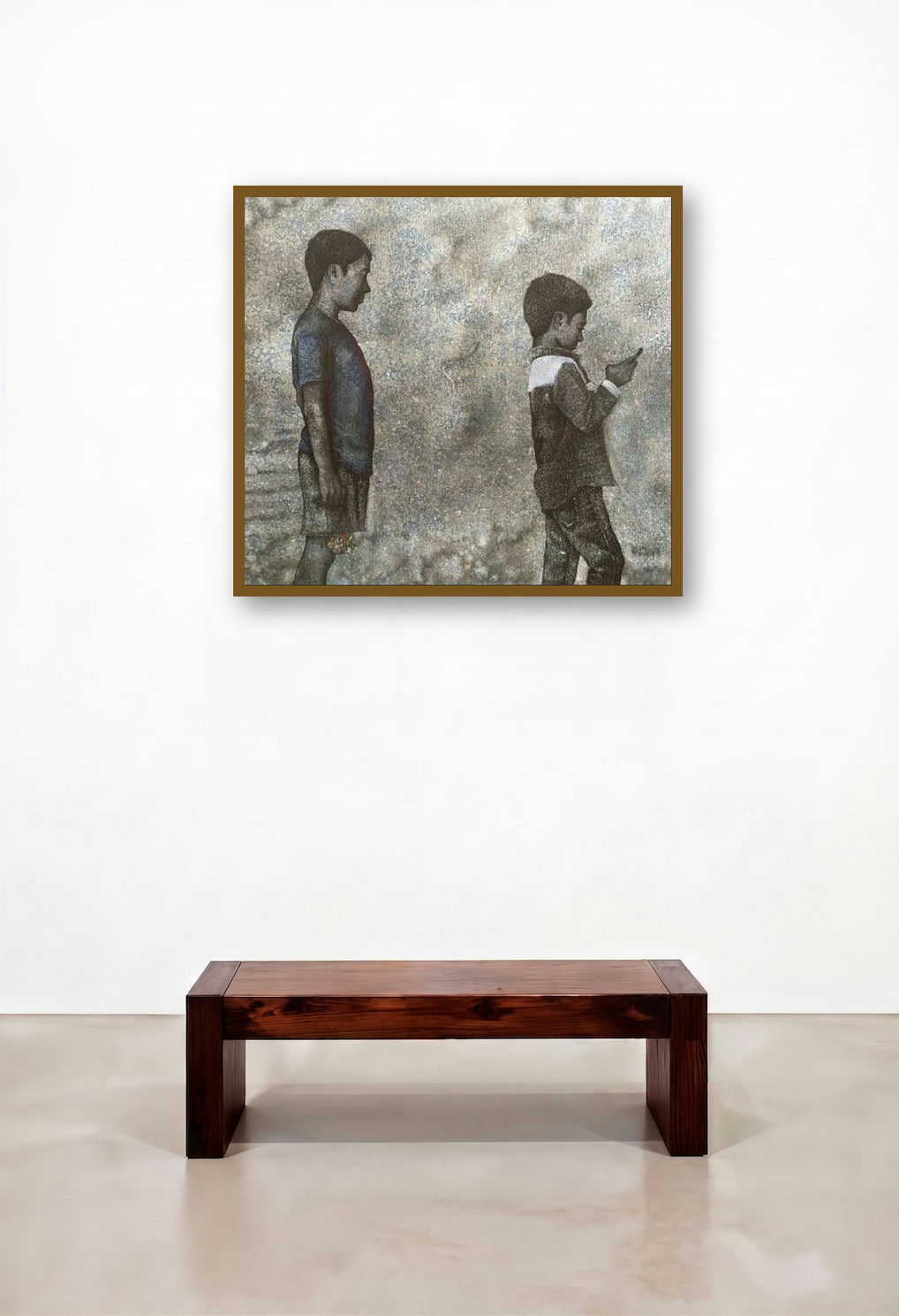 Come Out And Play 1 by artist Manish Solanki displayed in a Classic Hallway