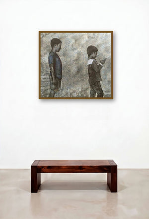 Come Out And Play 1 by artist Manish Solanki displayed in a Classic Hallway
