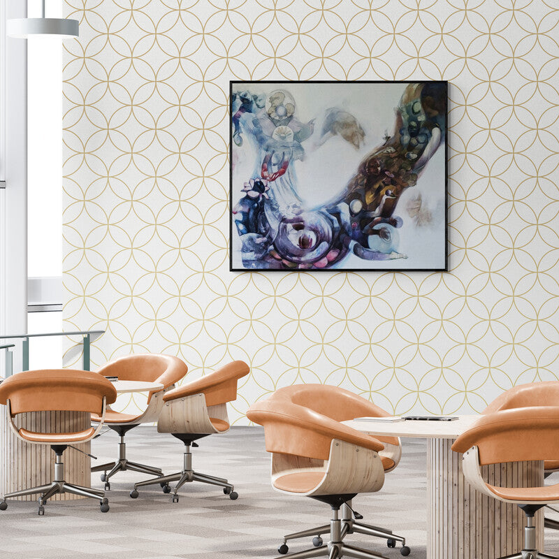 In-situ view of Anas Sultan's 'The Common Affinity' painting in a room