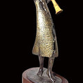 'Composer' figurative Bronze sculpture by artist Subrata Paul, 25x10 inch, on bronze