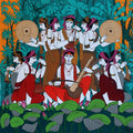 'Composers' religious acrylic painting by artist Chetan Katigar, 57x57 inch, on canvas