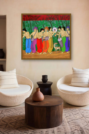 Composers (Celestial Harmony) by artist Chetan Katigar displayed in a Minimalist gallery