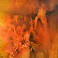 Abstract oil painting titled 'Composition 14', 60x40 inches, by artist Sanjay Akolikar on Canvas