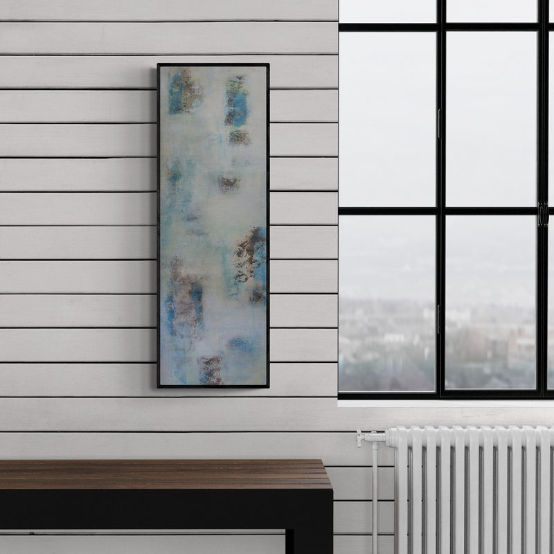 In-situ view of Goutam Mukherjee's 'Conceptual Dreams' painting in a room