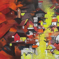 Cityscape acrylic painting titled 'Concrete Forest', 12x24 inches, by artist Sunil Bambal on Canvas