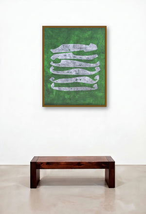 Concurrent Layer Abstract by artist Mohit Bhatia displayed in a Designer Library