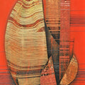 Abstract acrylic painting titled 'Conquer Abstract 12', 36x18 inches, by artist Rahul Dangat on Canvas